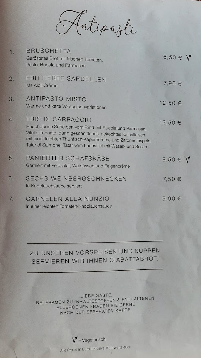 Menu Ristorante La Dolce Vita Cucina Italiana In Aurich-10