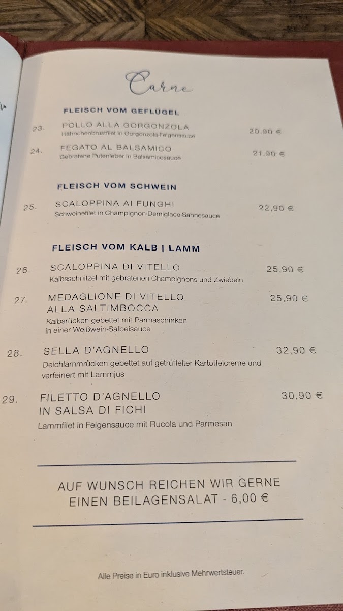 Menu Ristorante La Dolce Vita Cucina Italiana In Aurich-2